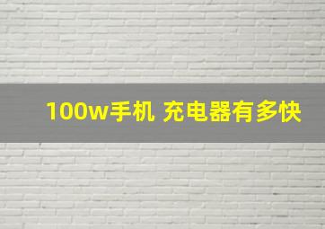 100w手机 充电器有多快